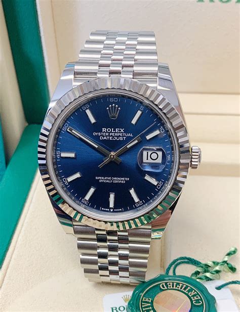 rolex datejust 41 blue index dial|Rolex Datejust 41mm price.